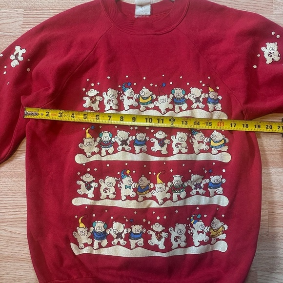 Red Crewneck Winter Christmas Sweater Size Large - Picture 3 of 9